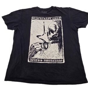 BlackCraft Cult T-Shirt Mens 2XL Black Death's Awakening Skull Graphic T Grunge